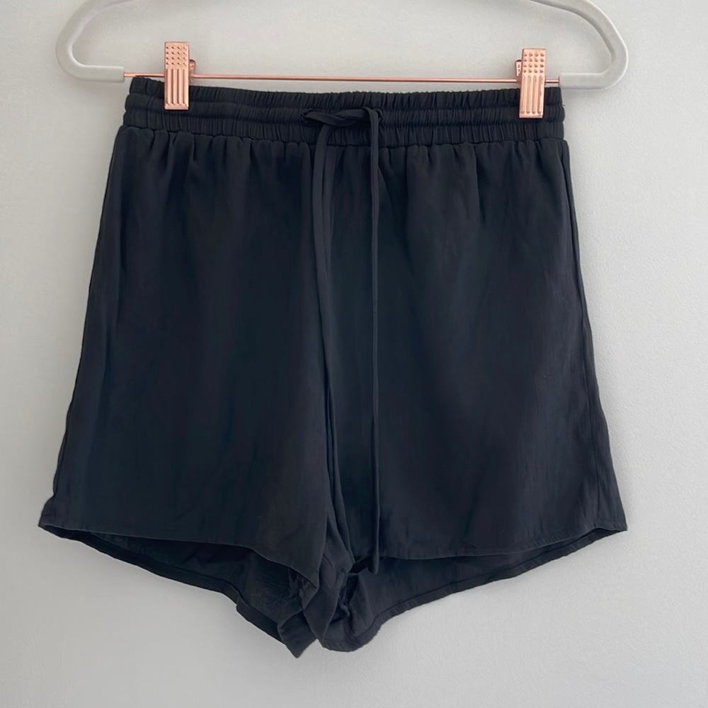 NWOT Princess Polly Black Lined Drawstring Shorts | 4
